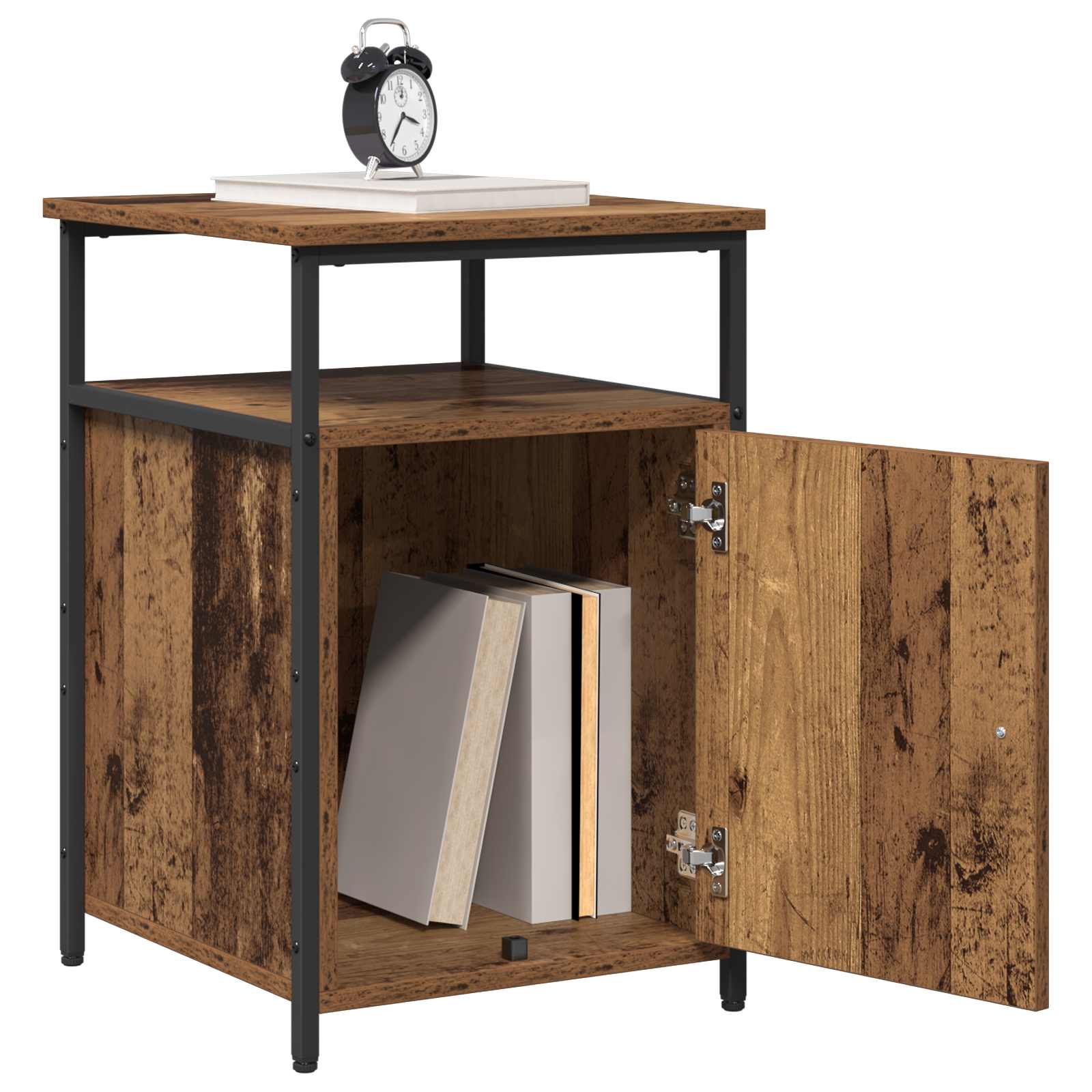 vidaXL Nachttisch mit Schubladen 2 pcs Altholz Holzwerkstoff