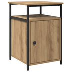 vidaXL Nachttisch mit Schubladen 2 pcs Artisan-Eiche Holzwerkstoff