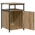 vidaXL Nachttisch mit Schubladen 2 pcs Artisan-Eiche Holzwerkstoff