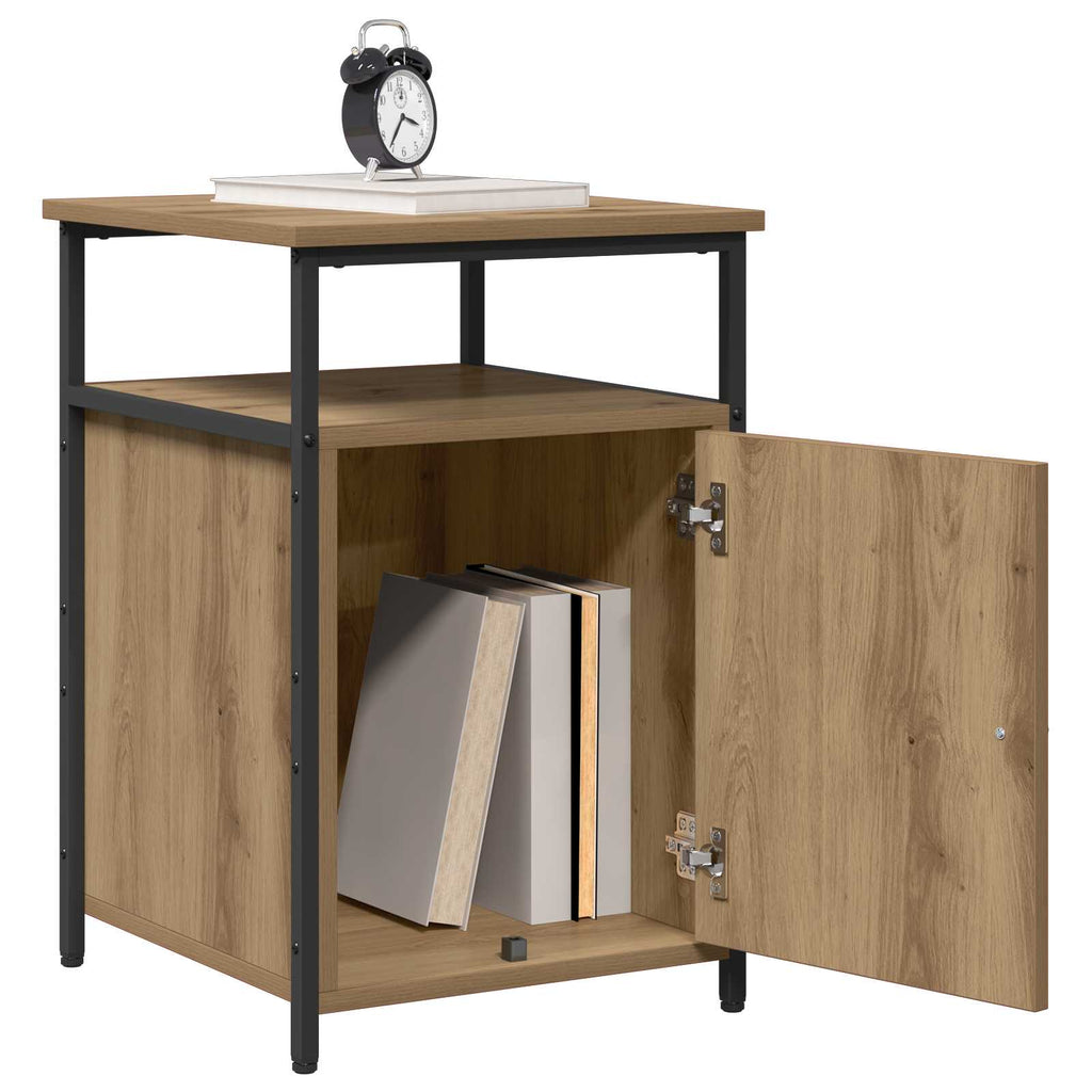 vidaXL Nachttisch mit Schubladen 2 pcs Artisan-Eiche Holzwerkstoff