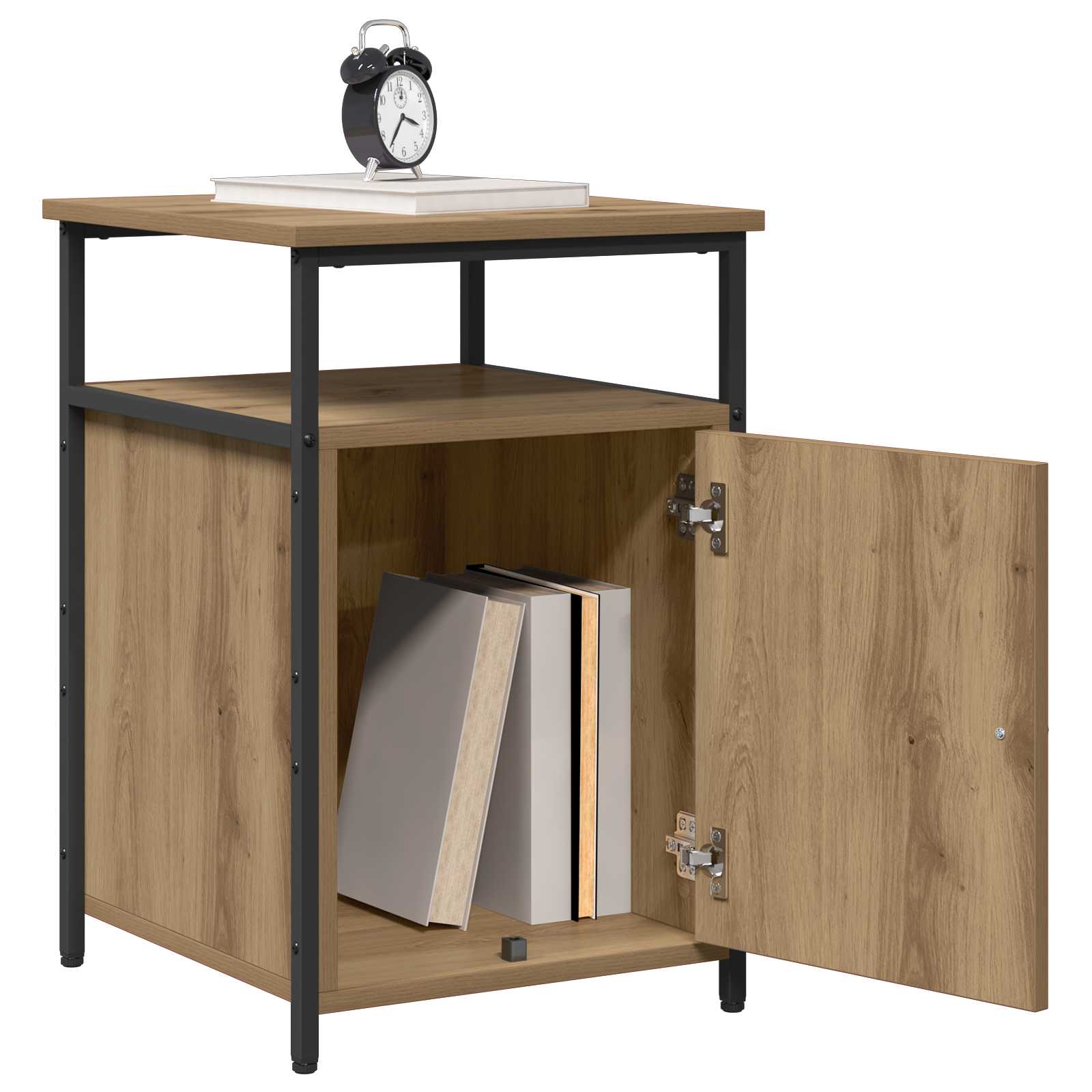 vidaXL Nachttisch mit Schubladen 2 pcs Artisan-Eiche Holzwerkstoff