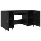 vidaXL Schreibtisch mit Regal Schwarz Eichen-Optik 140 x 50 x 75 cm