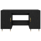 vidaXL Schreibtisch mit Regal Schwarz Eichen-Optik 140 x 50 x 75 cm