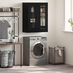 vidaXL Wandschrank Schwarz 69,5 x 34 x 90 cm Holzwerkstoff