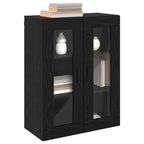 vidaXL Wandschrank Schwarz 69,5 x 34 x 90 cm Holzwerkstoff