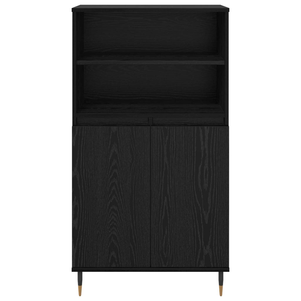 vidaXL Hochboard Schwarz 60 x 36 x 110 cm Holzwerkstoff