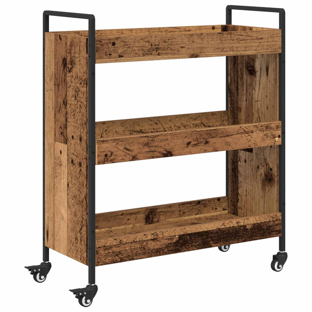 vidaXL Küchentrolley Altholz 70 x 30 x 82 cm Holzwerkstoff