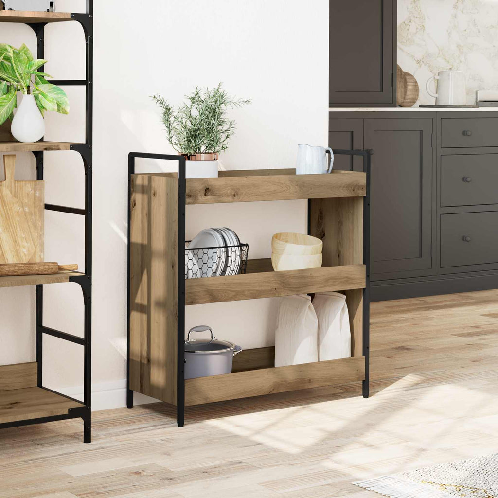vidaXL Küchentrolley Artisan-Eiche 70 x 30 x 82 cm Holzwerkstoff