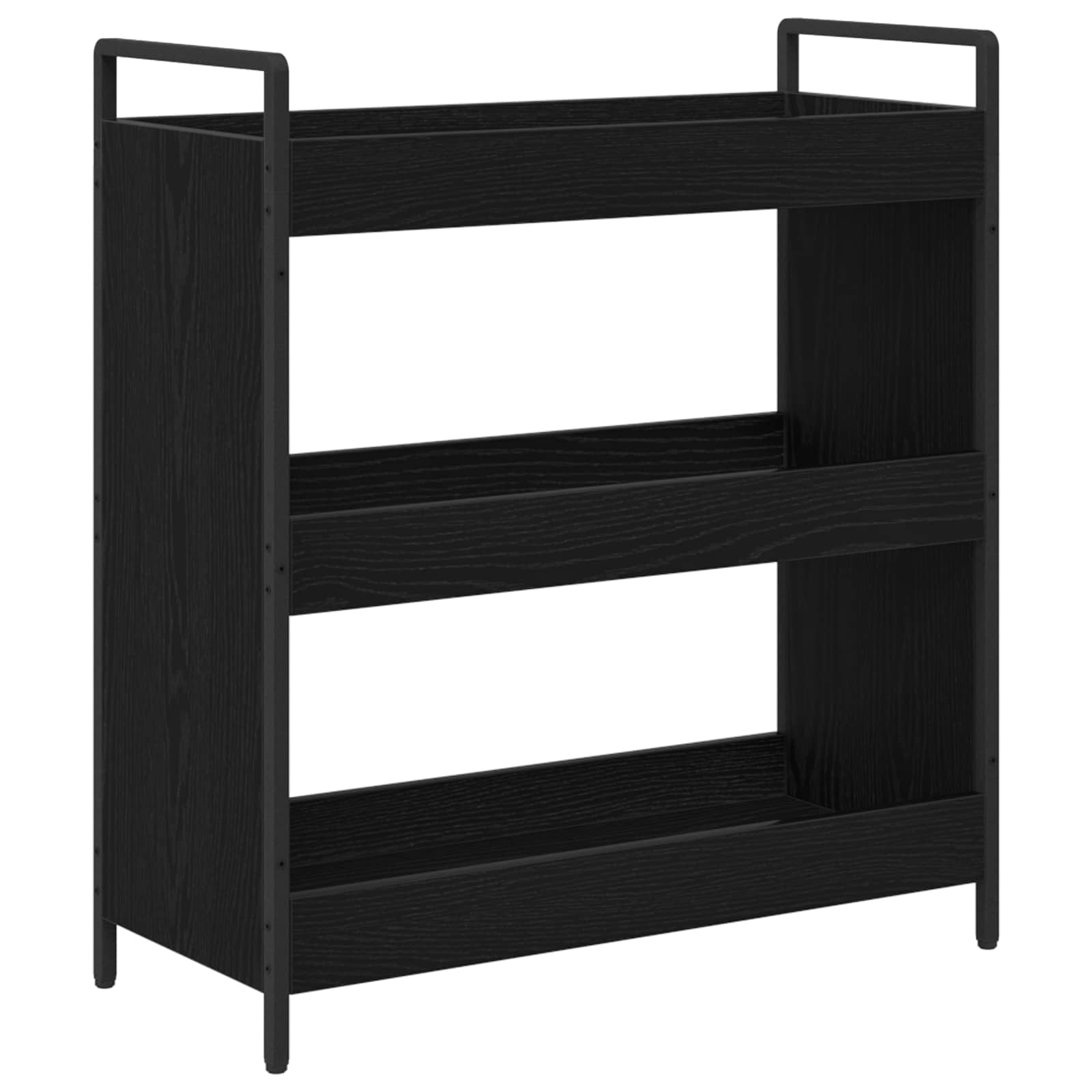 vidaXL Küchentrolley Schwarz Eichen-Optik 70 x 30 x 82 cm