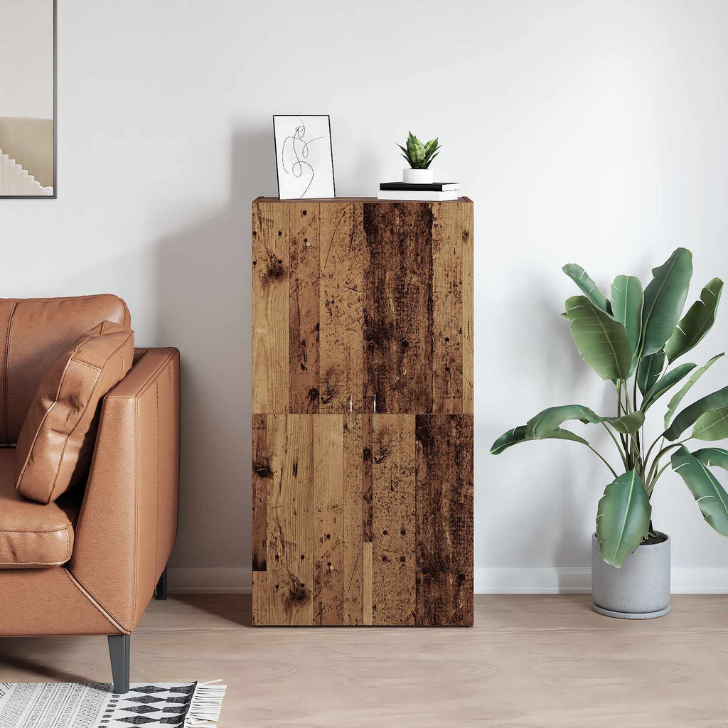 vidaXL Büroschrank Schwarz Eichen-Optik 60 x 32 x 115 cm Holzwerkstoff