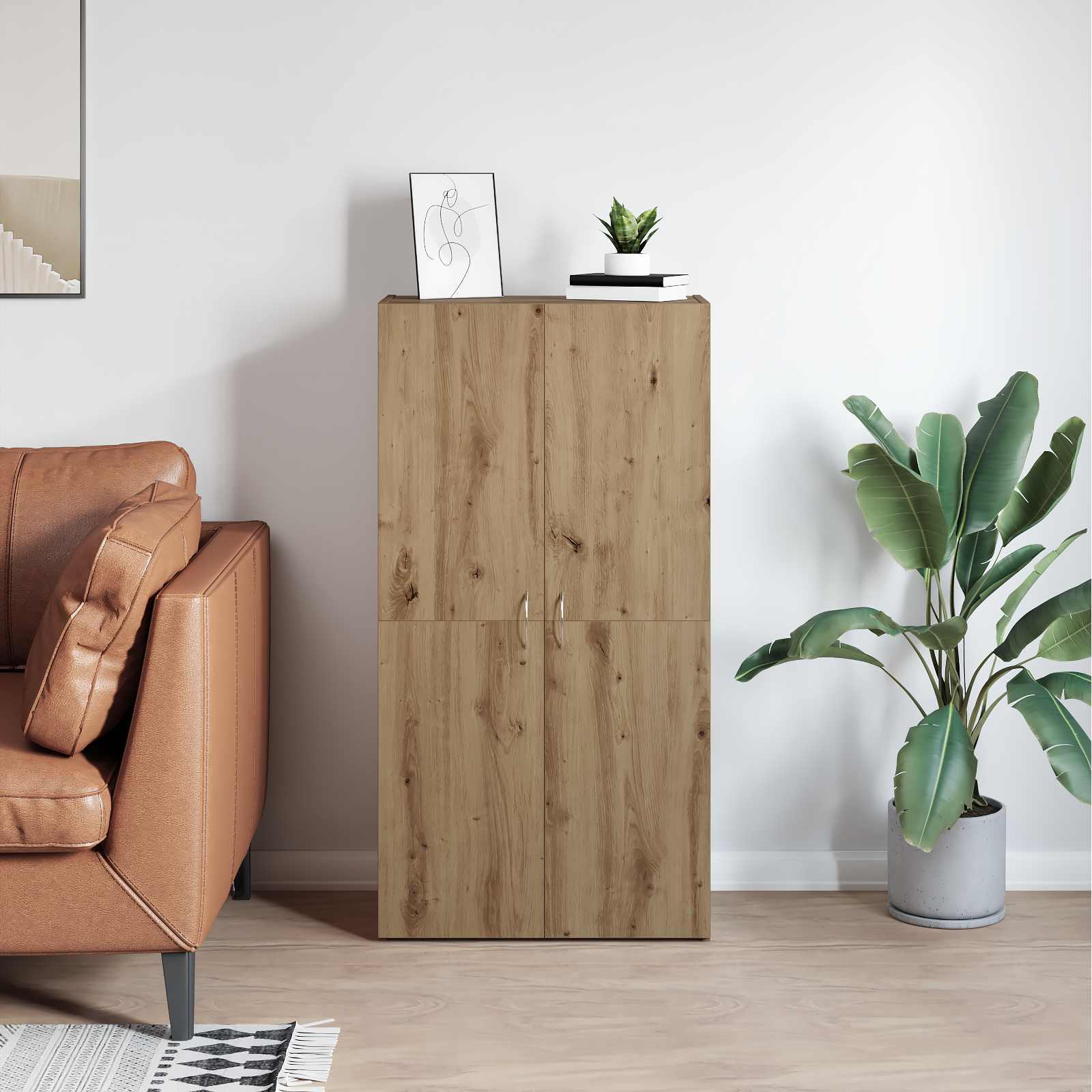 vidaXL Büroschrank Altholz 60 x 32 x 115 cm Holzwerkstoff