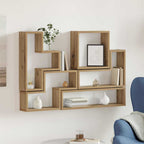 vidaXL Wandregal Wandmontiert Artisan-Eiche 96 x 12 x 64 cm