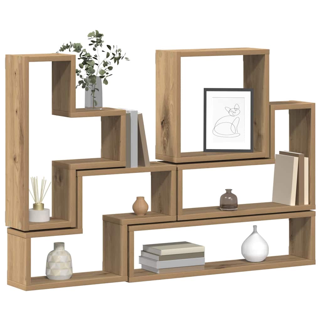 vidaXL Wandregal Wandmontiert Artisan-Eiche 96 x 12 x 64 cm