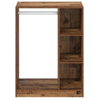 vidaXL Kleiderschrank mit Regal mit Speicher Altholz 77 x 48 x 102 cm