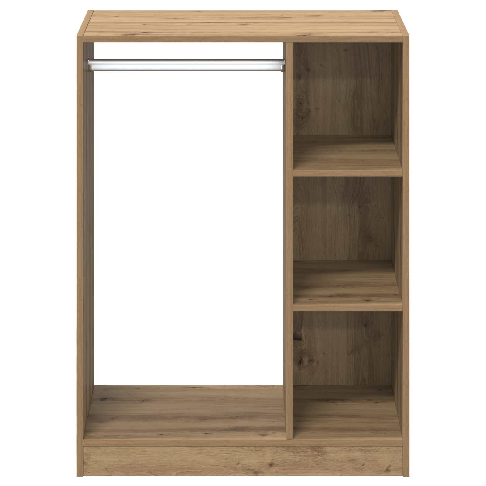 vidaXL Kleiderschrank mit Regal Artisan-Eiche 77 x 48 x 102 cm