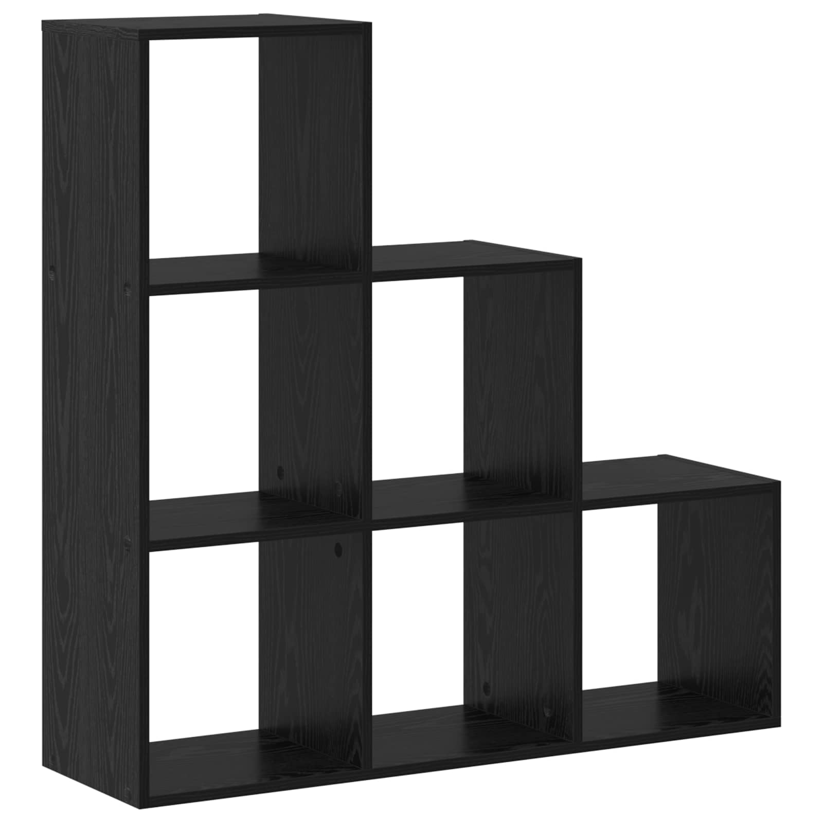 vidaXL Raumteiler Bücherregal Schwarz Eichen-Optik 99 x 29 x 99 cm