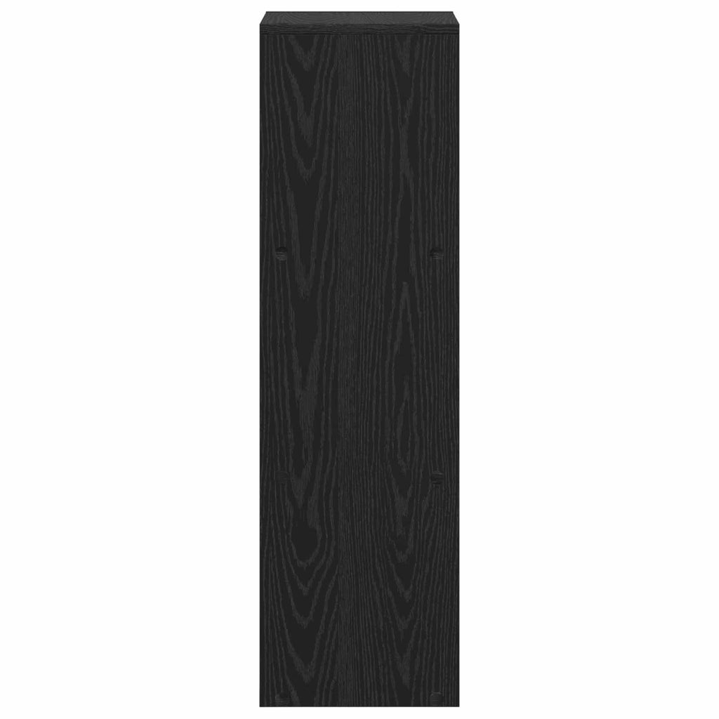 vidaXL Raumteiler Bücherregal Schwarz Eichen-Optik 99 x 29 x 99 cm