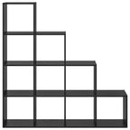 vidaXL Raumteiler Bücherregal Schwarz Eichen-Optik Holzwerkstoff