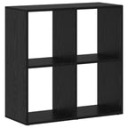 vidaXL Bücherregal Schwarz Eichen-Optik 69,5 x 29 x 69,5 cm
