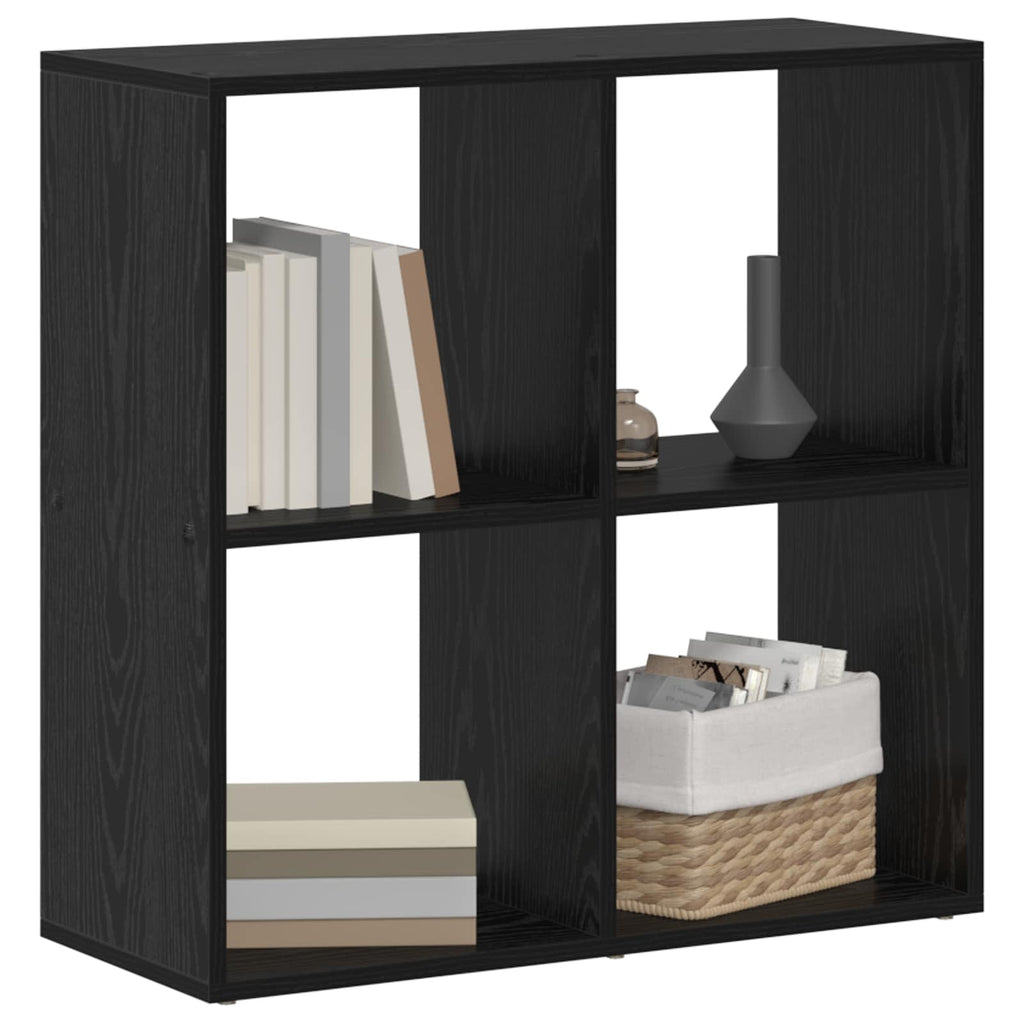 vidaXL Bücherregal Schwarz Eichen-Optik 69,5 x 29 x 69,5 cm