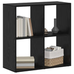 vidaXL Bücherregal Schwarz Eichen-Optik 69,5 x 29 x 69,5 cm