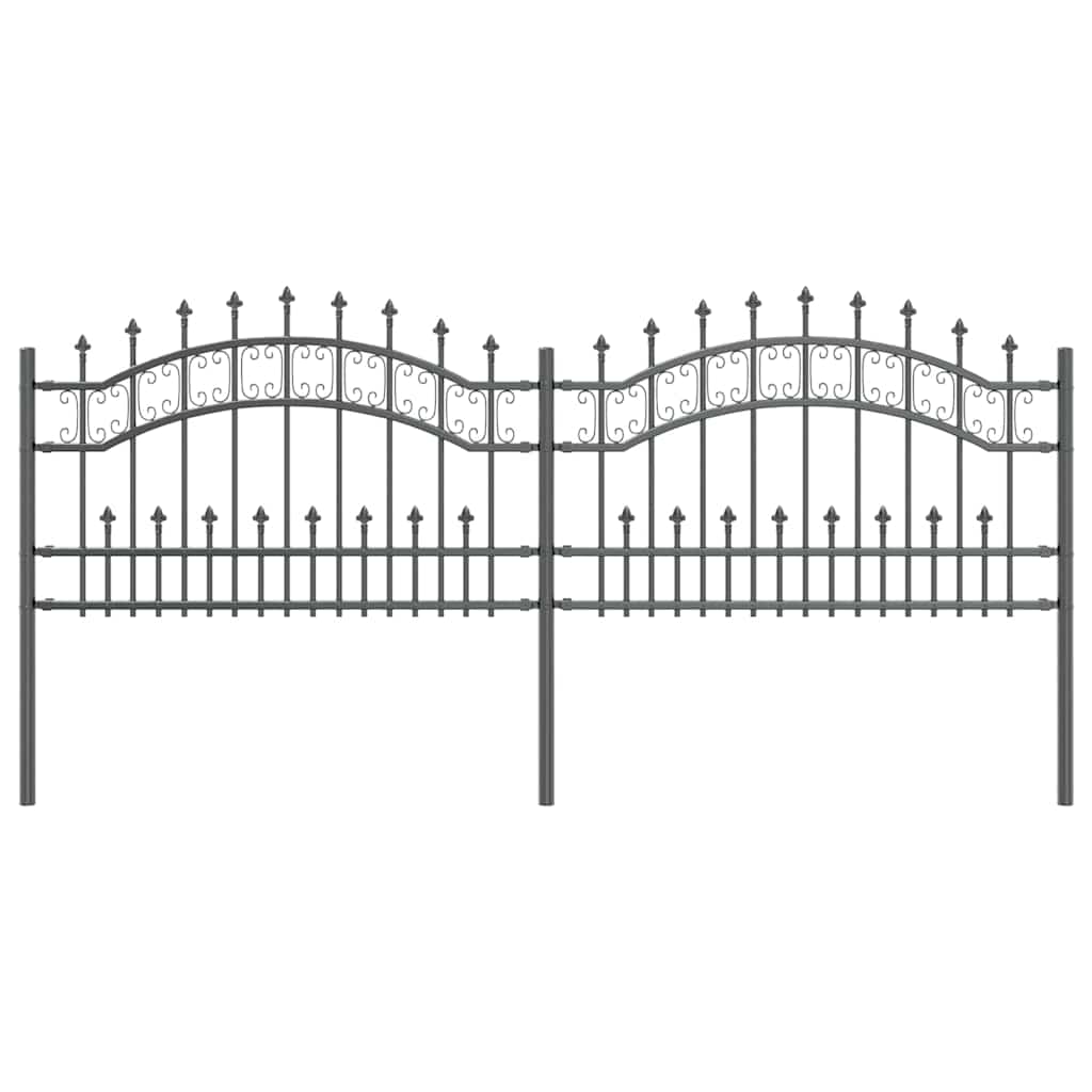 vidaXL Gartenzaun KAMPEN Grau