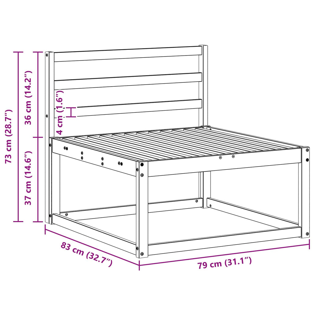 vidaXL Outdoor-Sofagarnitur 3 pcs Weiß 245,5 x 83 x 73 cm