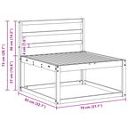 vidaXL Outdoor-Sofagarnitur 3 pcs Weiß 245,5 x 83 x 73 cm