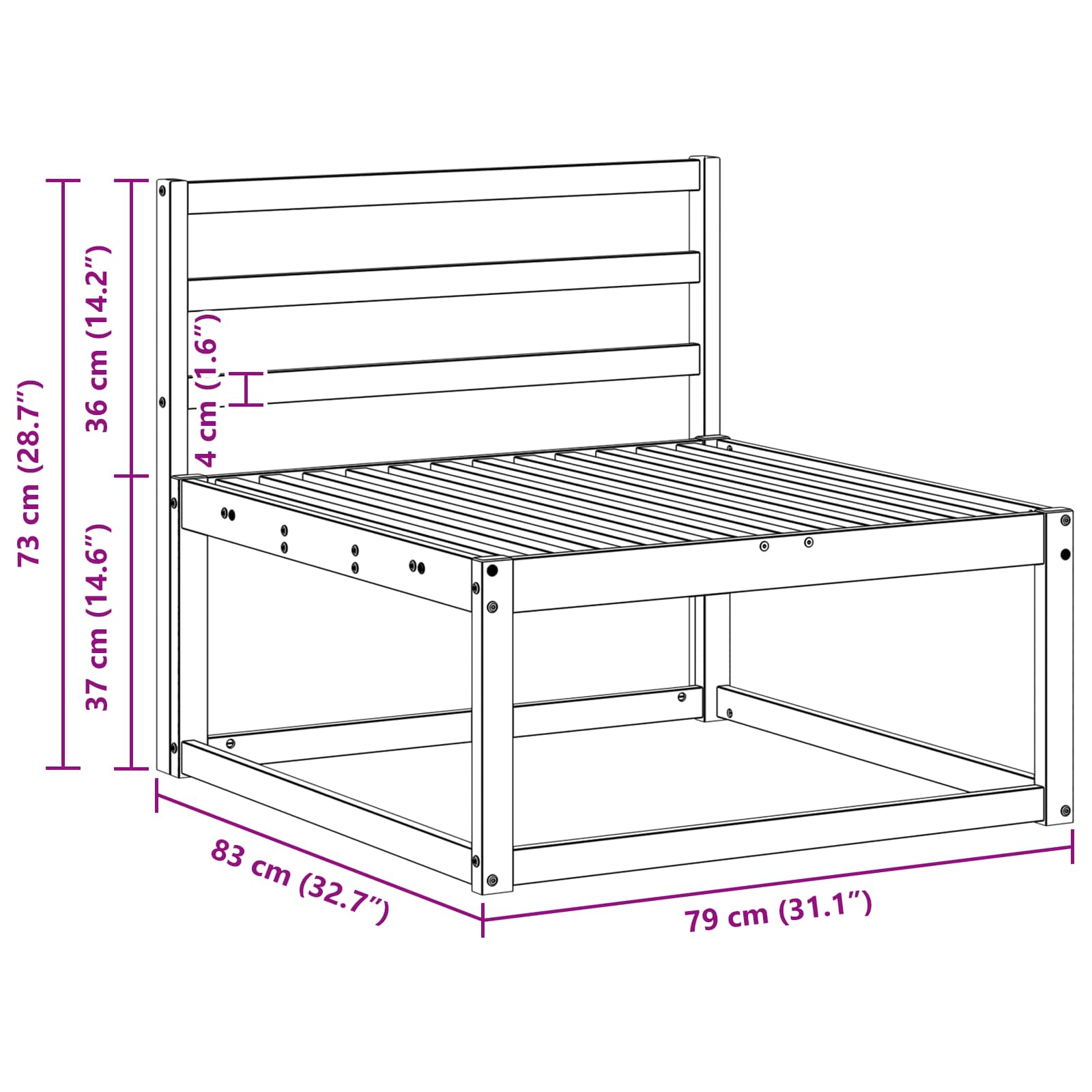 vidaXL Outdoor-Sofagarnitur 3 pcs Weiß 245,5 x 83 x 73 cm