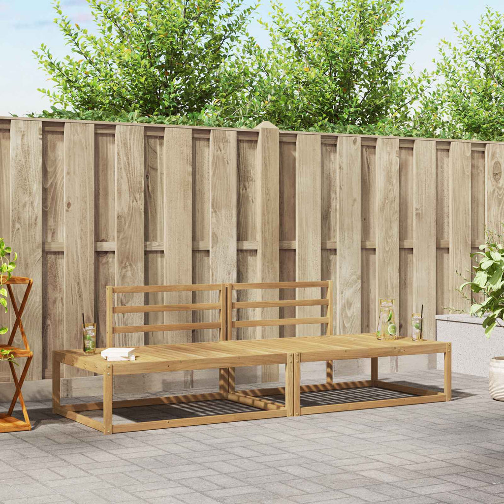 vidaXL Outdoor-Sofagarnitur Weiß 230,5 x 83 x 73 cm Massivholz Akazie