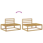 vidaXL Outdoor-Sofagarnitur Weiß 230,5 x 83 x 73 cm Massivholz Akazie