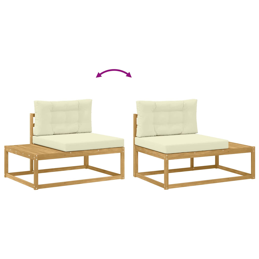 vidaXL Outdoor-Sofagarnitur Weiß 230,5 x 83 x 73 cm Polyester