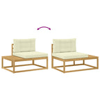 vidaXL Outdoor-Sofagarnitur Weiß 230,5 x 83 x 73 cm Polyester