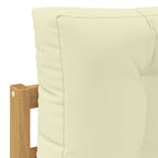 vidaXL Outdoor-Sofagarnitur mit Kissen Weiß 79 x 79 x 37 cm Polyester