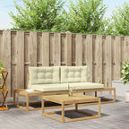 vidaXL Outdoor-Sofagarnitur mit Kissen Weiß 79 x 79 x 37 cm Polyester