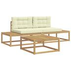 vidaXL Outdoor-Sofagarnitur mit Kissen Weiß 79 x 79 x 37 cm Polyester