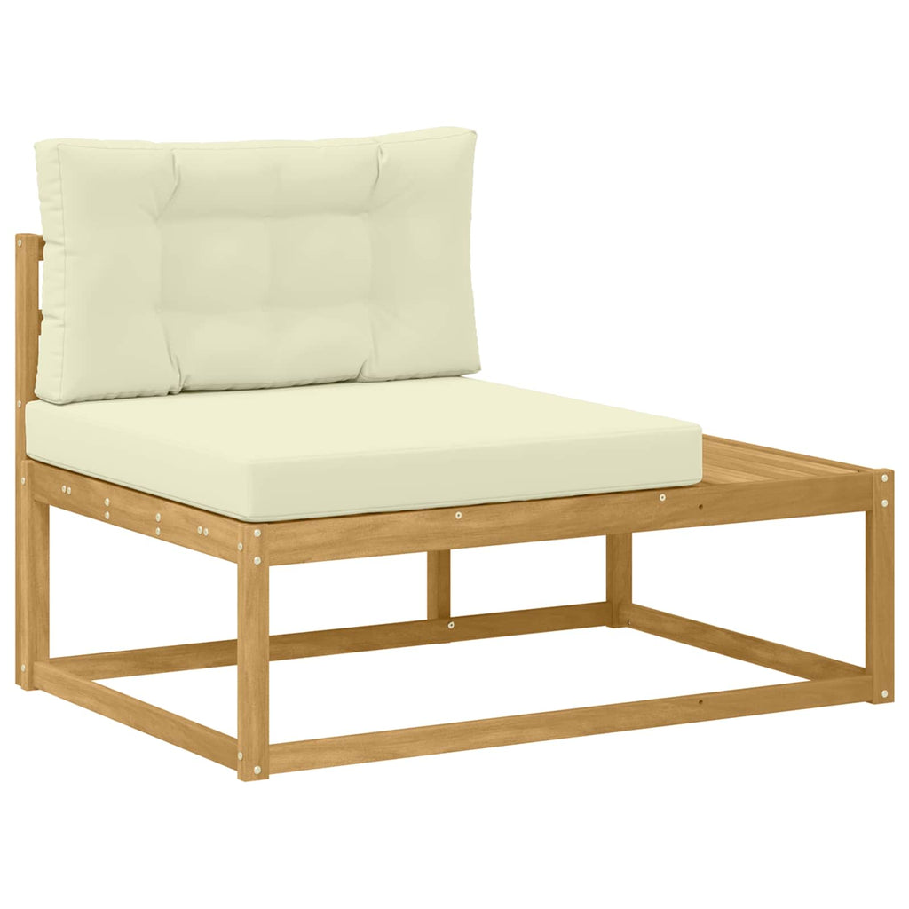 vidaXL Outdoor-Sofagarnitur mit Kissen Weiß 79 x 79 x 37 cm Polyester
