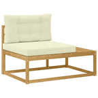 vidaXL Outdoor-Sofagarnitur mit Kissen Weiß 79 x 79 x 37 cm Polyester
