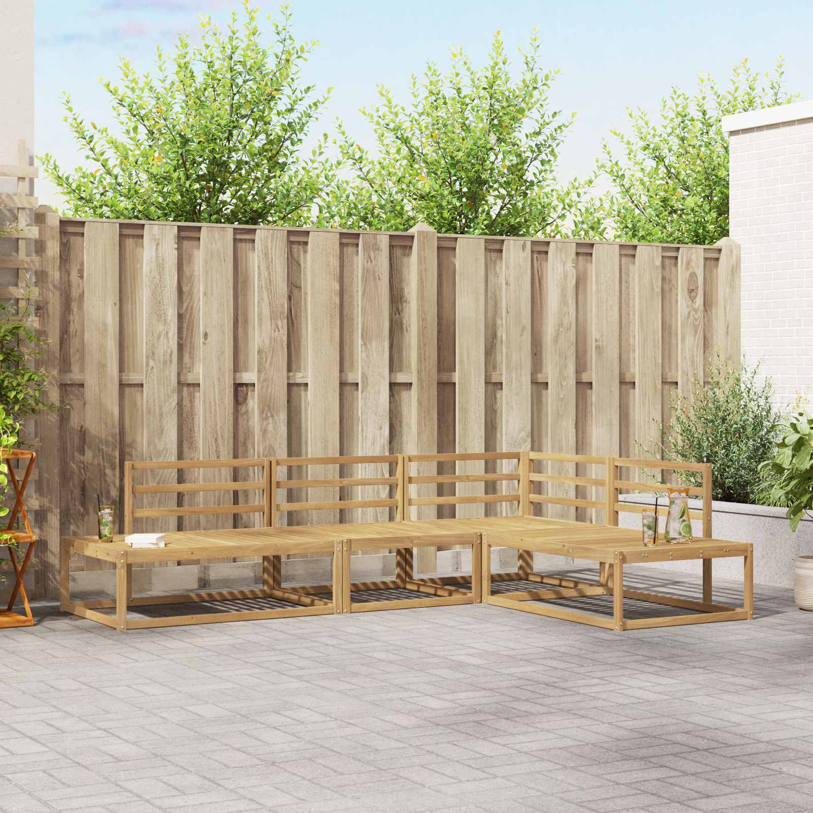 vidaXL Outdoor-Sofagarnitur 4 Stück