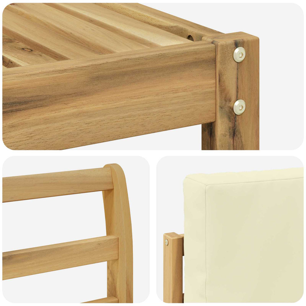 vidaXL Outdoor-Sofagarnitur mit Kissen 5 pcs Massivholz Akazie