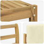 vidaXL Outdoor-Sofagarnitur mit Kissen 5 pcs Massivholz Akazie
