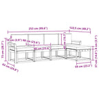 vidaXL Outdoor-Sofagarnitur mit Kissen 5 pcs Massivholz Akazie