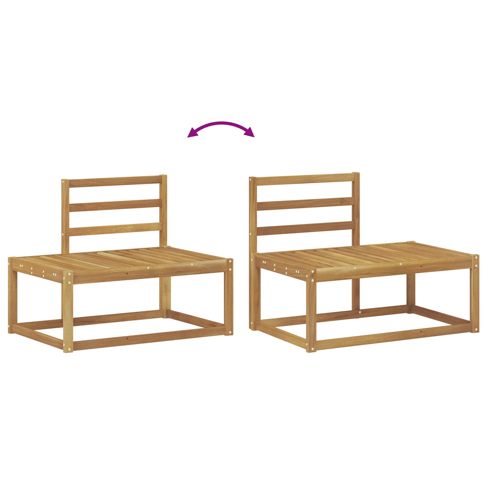 vidaXL Outdoor-Sofagarnitur 2 pcs Weiß 182,5 x 63 x 73 cm
