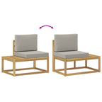 vidaXL Outdoor-Sofagarnitur 2 pcs Weiß und Hellgrau Polyester
