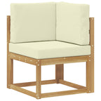 vidaXL Outdoor-Sofagarnitur 3 Stück Weiß und Creme Polyester