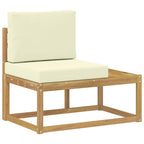 vidaXL Outdoor-Sofagarnitur 5 Stück Weiß und Creme Polyester