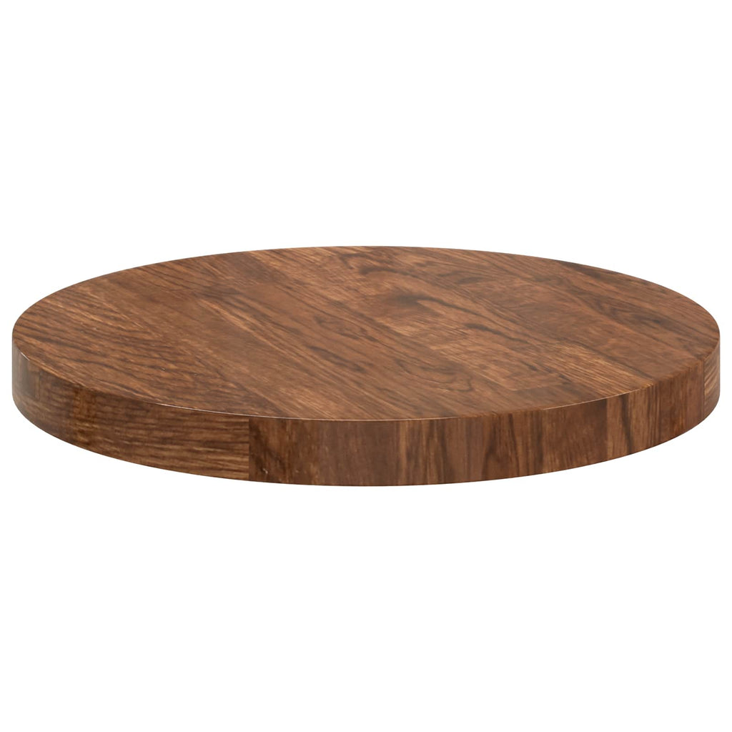 vidaXL Tischplatte Hellbraun Ø 30 x 2,5 cm Massivholz Eiche
