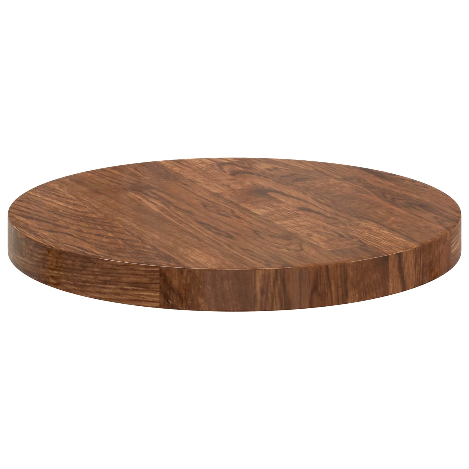 vidaXL Tischplatte Hellbraun Ø 30 x 2,5 cm Massivholz Eiche
