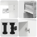vidaXL Kücheneinheit Lyon 4 pcs Grau Sonoma Holzwerkstoff
