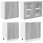 vidaXL Kücheneinheit Lyon 4 pcs Grau Sonoma Holzwerkstoff
